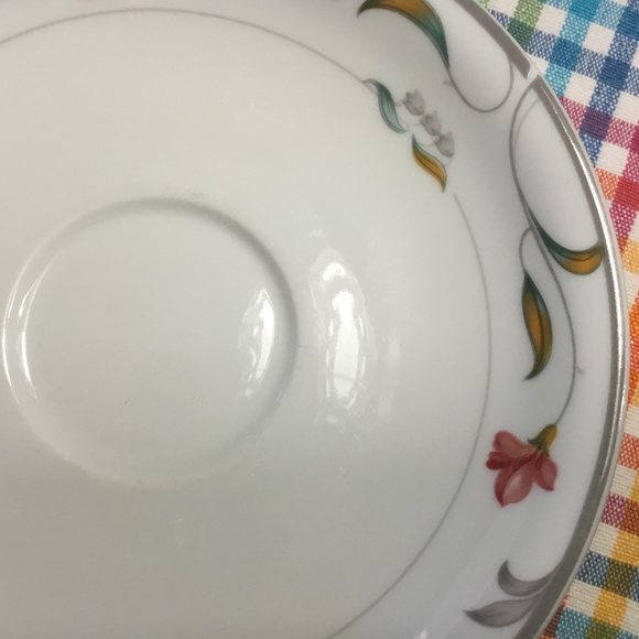 Christopher Stuart Fine China Melrose Set of 2 Cups 2 Saucers Creamer Sugar Bowl - Picture 7 of 16